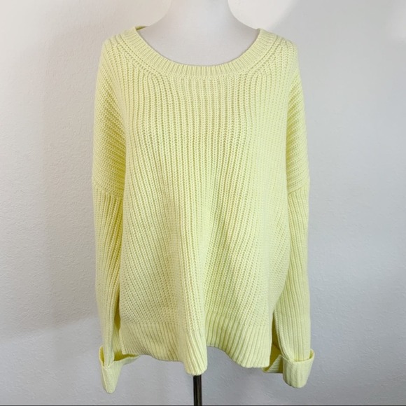 NWT Sanctuary Now or Never Ribbed Pullover Sweater in Ice Lime Cyber Disco - Picture 2 of 9